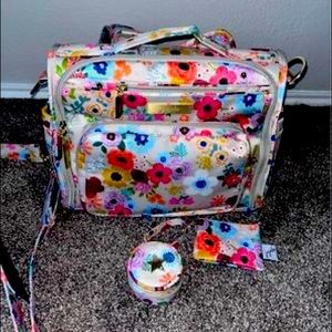Jujube bff diaper bag convertible backpack, changing pad, paci pod, coin purse